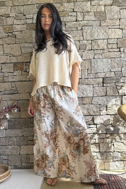 Country Garden Chintz Palazzo Honey Bronze